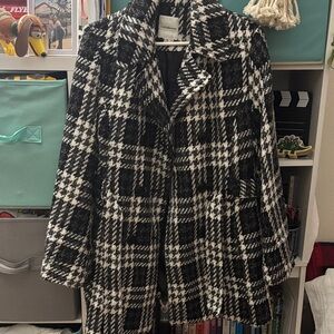 Croft & Barrow Black and White Pea Coat